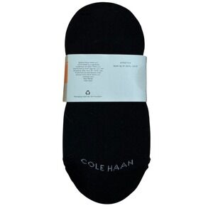 Cole Haan Womens Black Liner Socks 7 Pairs Size 4-10 Stretch Non-Slip Heel